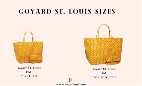 goyard st louis pm dimensions - Goyard size pm or gm.